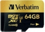 Verbatim Pro+ R90/W80 microSDXC 64GB Kit, UHS-I U3, Class 10 (44034)