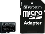 Verbatim Pro U3 R90/W45 microSDXC 128GB Kit, UHS-I U3, Class 10