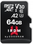 goodram M2AA IRDM MICROCARD R170/W120 microSDXC 64GB Kit, UHS-I U3, A2, Class 10 (IR-M2AA-0640R12)