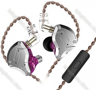 KZ ZS10 Pro with microphone purple