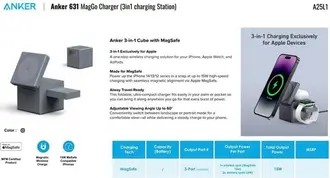 Anker 3-in-1 Cube with MagSafe black