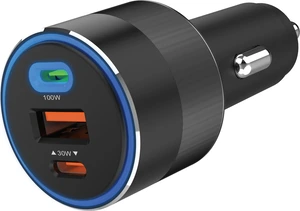 Sandberg автомобильное зарядное устройство 3in1 130W USB-C PD black