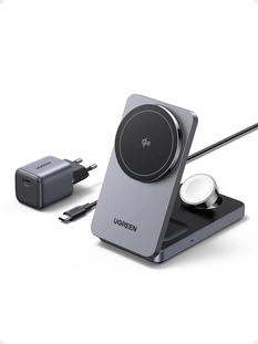 Ugreen MagFlow Qi2 certified 15W 3 in 1 iPhone зарядная станция