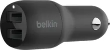 Belkin BoostCharge Dual USB-A автомобильное зарядное устройство 24W black