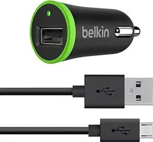 Belkin car-universal charger USB 2.4A with micro USB Cable black