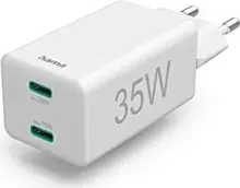 Hama quick charger 2x USB-C PD/Qualcomm mini charger 35W white