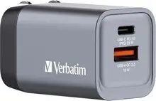 Verbatim 35W GaN charger with 2 connectors grey