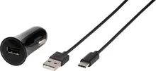 Vivanco автомобильное зарядное устройство 3A with USB USB-C cable 1m black