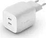 Belkin BoostCharge Pro USB-C-GaN charger with two connectors and PPS (45W) white