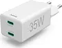 Hama quick charger 2x USB-C PD/Qualcomm mini charger 35W white