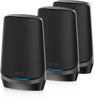 Netgear Orbi Wi-Fi 6E, 960 series, AXE11000, RBKE963B, black, Router and 2x satellite set, 3er-Bundle