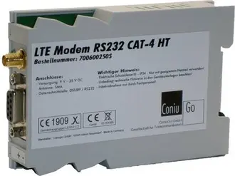 ConiuGo Industrial Railmount LTE GSM Modem CAT 4, RS232-Version